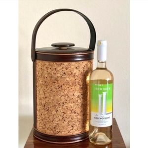 Vintage Ice Bucket Georges Briard Large Cork Barware Rare MCM Mid Century